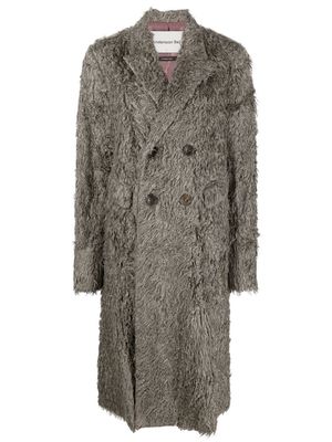 Andersson Bell brushed double-breasted coat - Grey