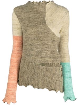 Andersson Bell colour-block fitted jumper - Neutrals