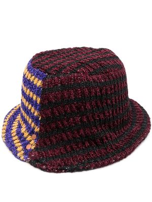 Andersson Bell contrast-knit bucket hat - Red