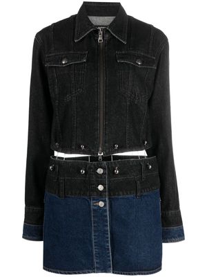 Andersson Bell cut-out denim jacket - Black