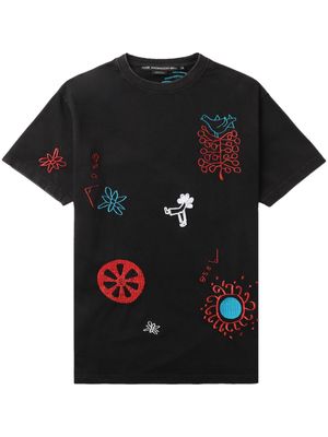 Andersson Bell embroidered cotton T-shirt - Black