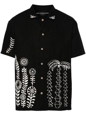 Andersson Bell embroidered textured shirt - Black