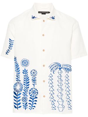 Andersson Bell embroidered textured shirt - Neutrals
