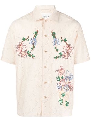 Andersson Bell floral-embroidered lace shirt - Neutrals