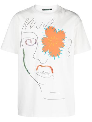 Andersson Bell graphic-print cotton short-sleeve T-shirt - White