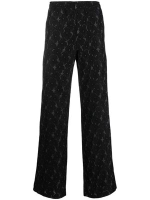 Andersson Bell guipure-lace wide-leg trousers - Black