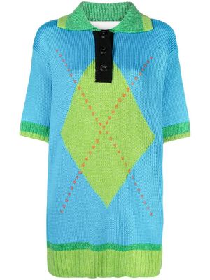 Andersson Bell intarsia-knit top - Blue