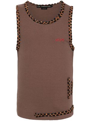 Andersson Bell June braid-detail vest - Brown