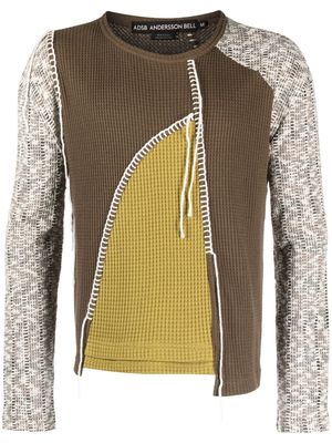 Andersson Bell knitted waffle-effect top - Brown