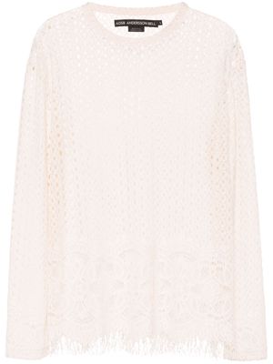 Andersson Bell lace long-sleeve T-shirt - Neutrals