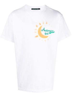 Andersson Bell logo-embroidered graphic T-shirt - White