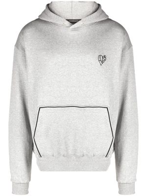 Andersson Bell logo-plaque cotton hoodie - Grey