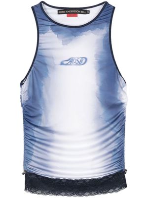 Andersson Bell logo-print sleeveless top - Blue