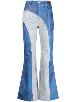 Andersson Bell panelled flared jeans - Blue