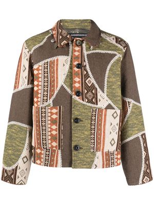 Andersson Bell patchwork button-up jacket - Neutrals