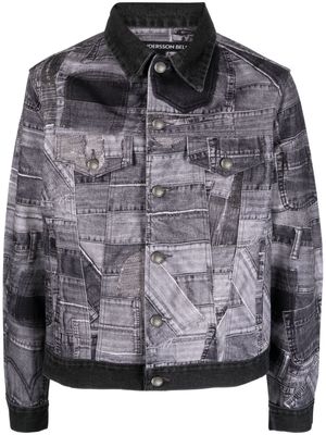 Andersson Bell patchwork-design denim jacket - Grey