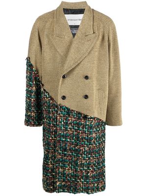 Andersson Bell twill double-breasted coat - Yellow