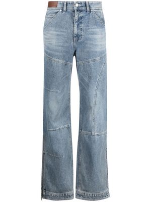 Andersson Bell zip-leg panelled jeans - Blue