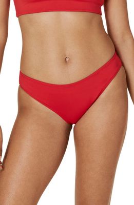 Andie Low Rise Bikini Bottoms in Cherry Red