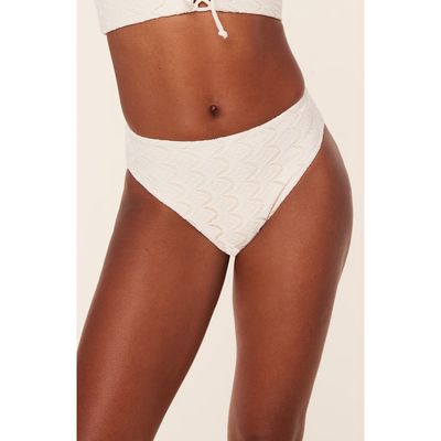 Andie The '90s High Waist Bikini Bottoms in Gardenia 