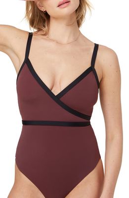Andie The Cove Long Torso One-Piece Swimsuit in Cacao