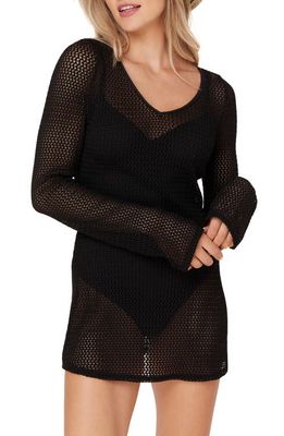 Andie The Marieta Cover-Up Minidress in Black