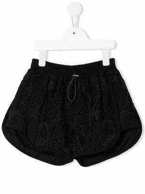 Andorine floral lace shorts - Black