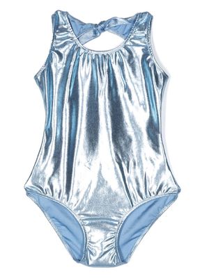 Andorine metallic-effect swimsuit - Blue