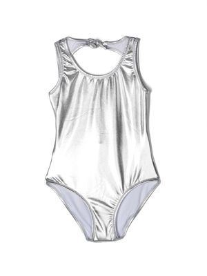 Andorine metallic-finish stretch swimsuit - Silver