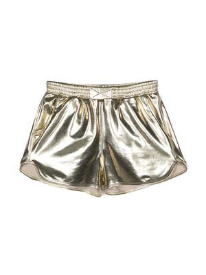 Andorine metallic running shorts - Gold
