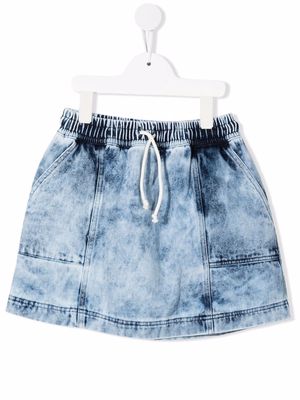 Andorine stonewashed denim skirt - Blue