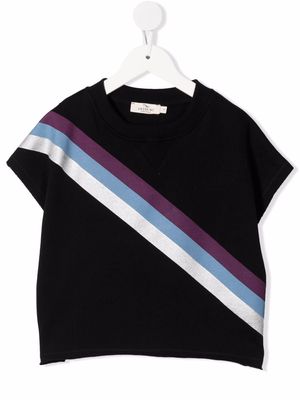 Andorine striped organic cotton T-shirt - Black