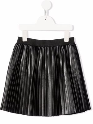 Andorine TEEN elasticated-waist pleated skirt - Black
