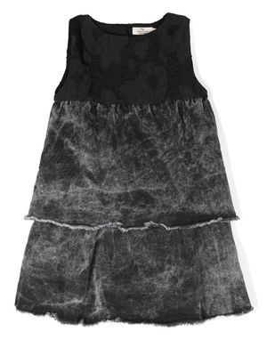 Andorine tiered denim dress - Black