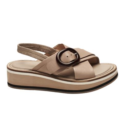 Andre Assous Women's Lupita Wedge Sandal in Stone