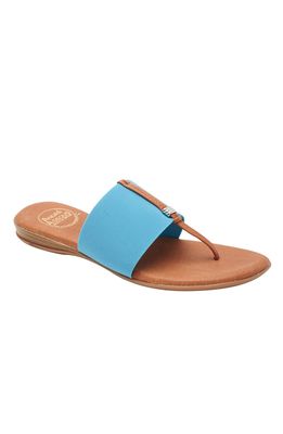 Andre Assous Women's Nice Flat Sandal in Turquoise
