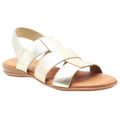 Andre Assous Women's Norinne Flat Caged Sandal in Platino