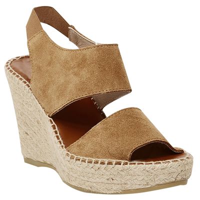 Andre Assous Women's Reese Wedge Espadrille Sandal in Cuero Suede
