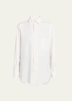 Andre Button Down Silk Blouse