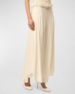 Andre Gathered-Hip Maxi Skirt