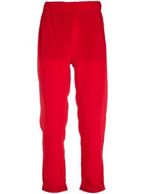 Andrea Bogosian Aden cropped slim fit trousers - Red