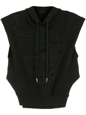 Andrea Bogosian Anamara sleeveless hoodie - Black