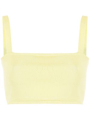 Andrea Bogosian Asa knitted cropped top - Yellow