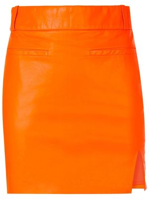 Andrea Bogosian Cleres leather mini skirt - Orange