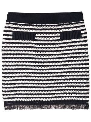 Andrea Bogosian Climbo striped-knit mini skirt - Blue
