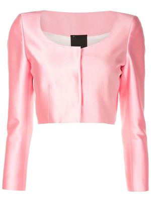 Andrea Bogosian cropped silk blouse - Pink