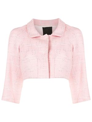 Andrea Bogosian cropped tweed jacket - Pink