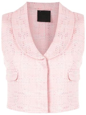 Andrea Bogosian cropped tweed vest - Pink
