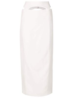 Andrea Bogosian cutout-detail pencil skirt - White