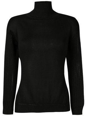 Andrea Bogosian Daily open-back knitted top - Black